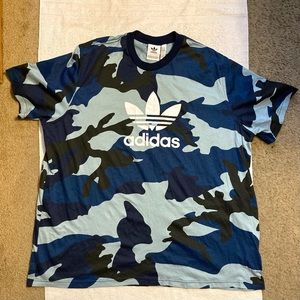 Adidas Blue Camouflage Tee 2XL